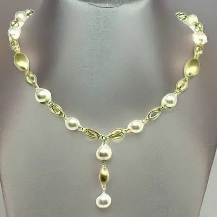 Akoya Pearl Necklace Earrings Set 9.8 mm 25.5" 14k Gold Certified $9,500 715357