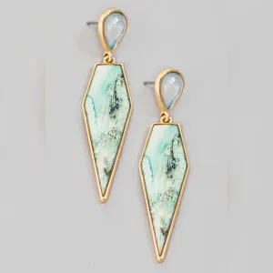 ALINA GEOMETRIC STONE EARRINGS