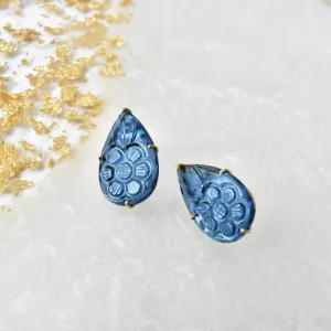 Amaal Handmade Carved Stone Earrings