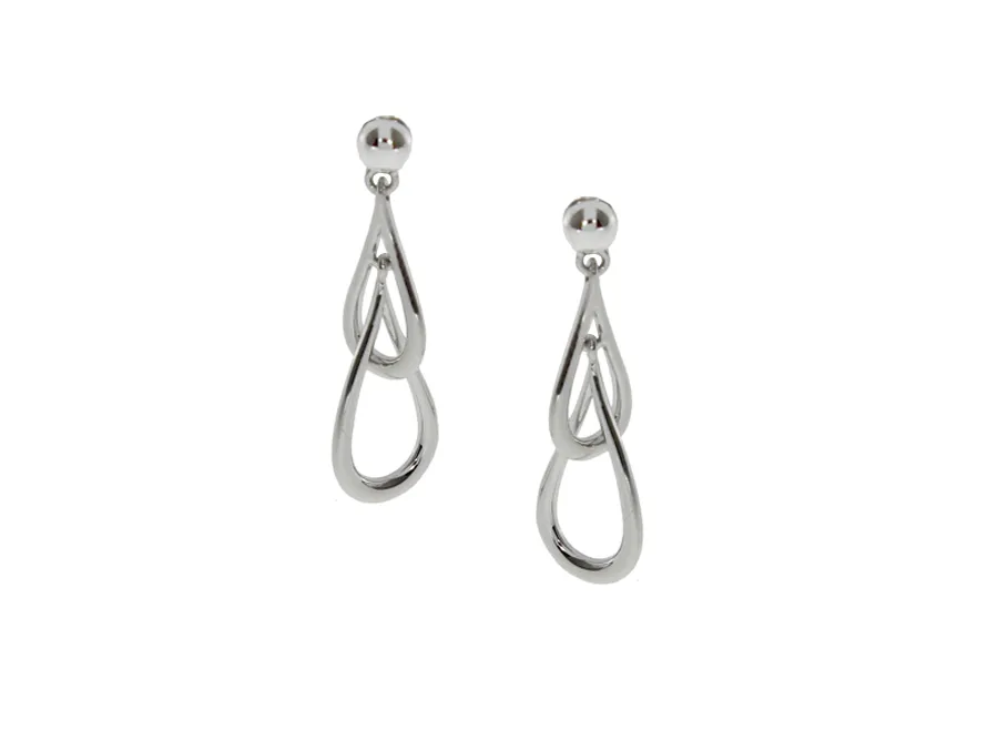 Amore Argento Sterling Silver Double Drop Earrings