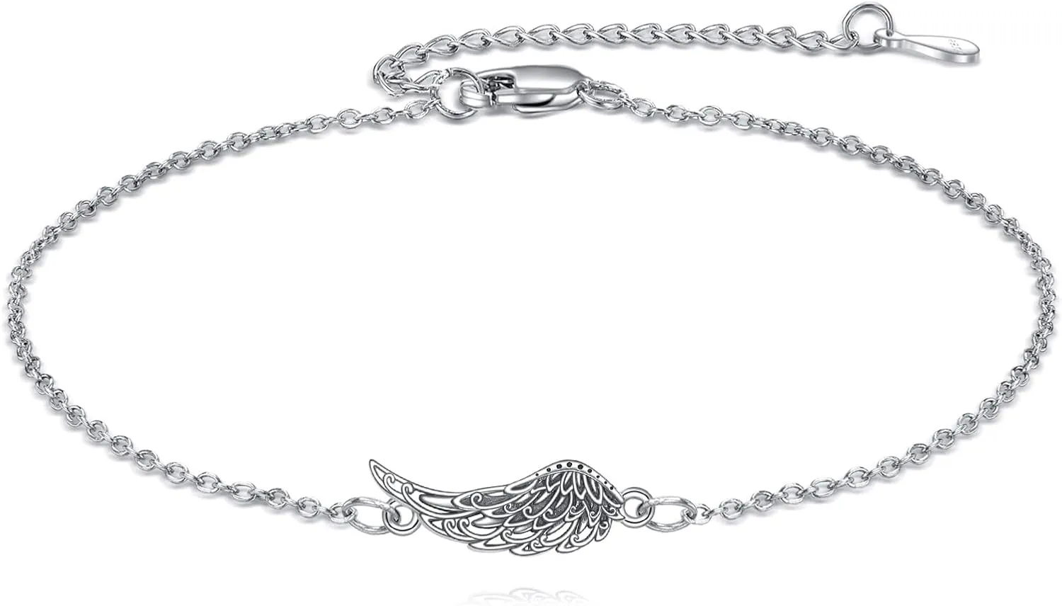 Angel Wings Anklets 925 Sterling Silver Angel Foot Anklets Wings Jewelry Gifts for Women Wife Mom