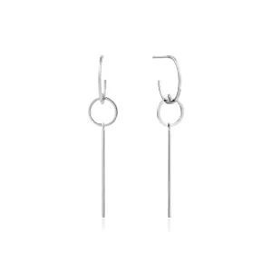 Ania Haie Sterling Silver Modern Solid Drop Earrings