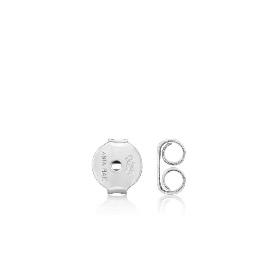 Ania Haie Sterling Silver Modern Solid Drop Earrings
