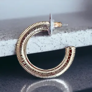 ANNE KLEIN Textured Hoop Earrings