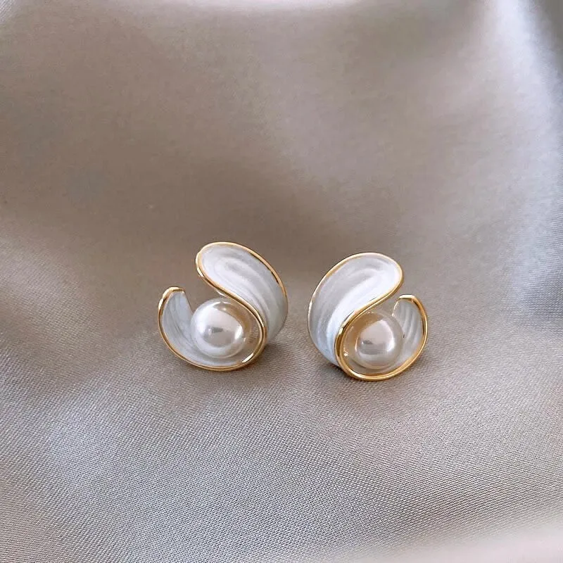 Antoinette Luxurious White Opal Earrings