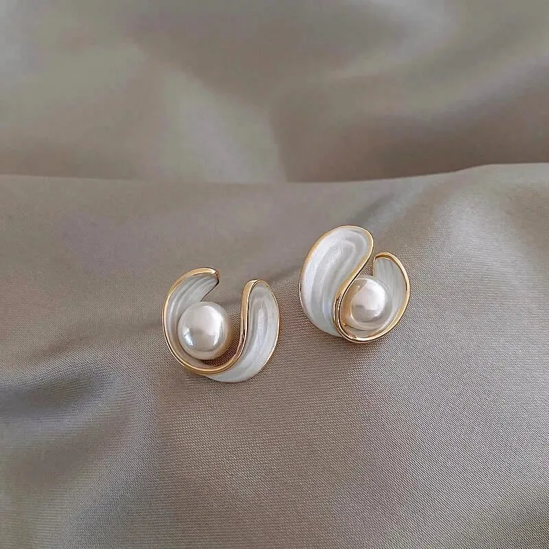 Antoinette Luxurious White Opal Earrings