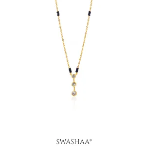 Anvitha Trinity Diamond 18K Gold Plated Mangalsutra