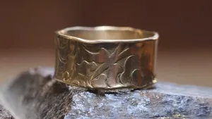 Arabesque Victorian Era Pirate Inspired Solid Yellow Gold 9ct Custom Made to Size