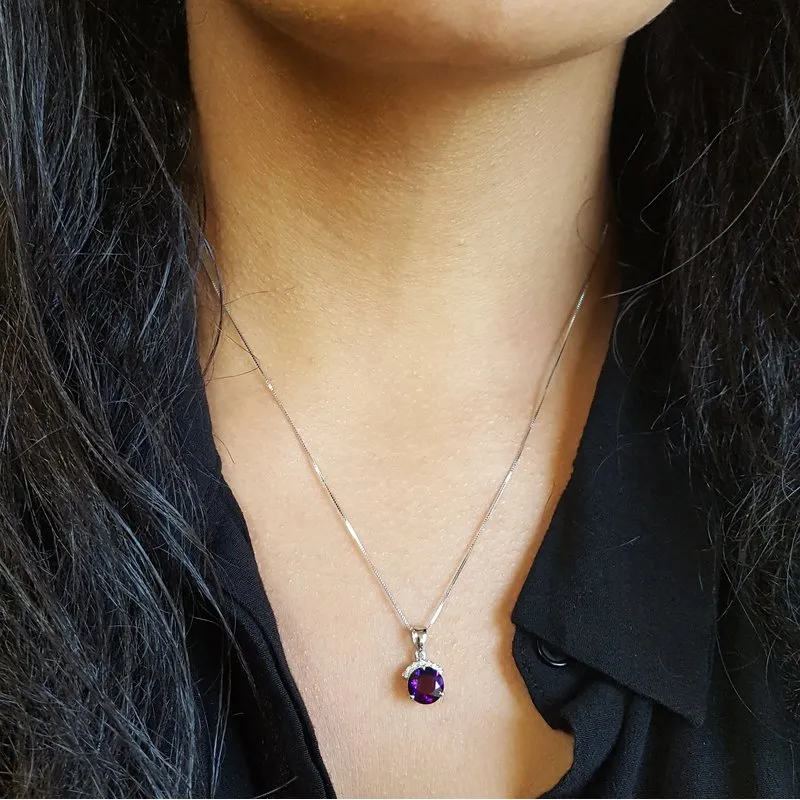 Arizona Amethyst Gold Jewelry Sunrise Pendant