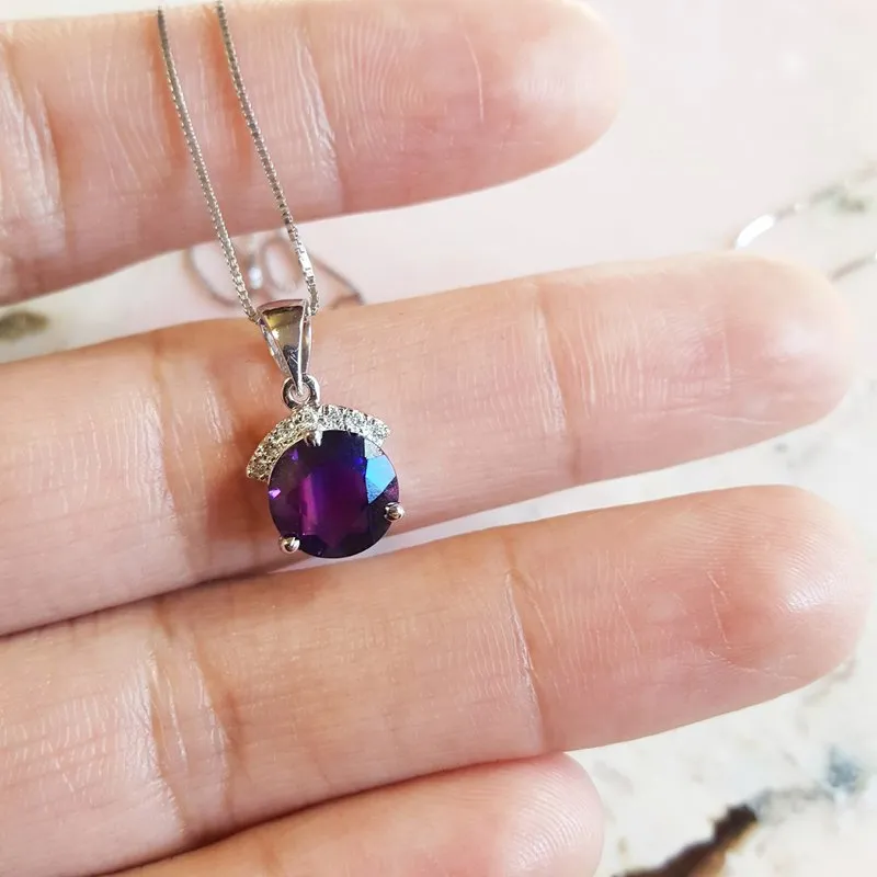 Arizona Amethyst Gold Jewelry Sunrise Pendant