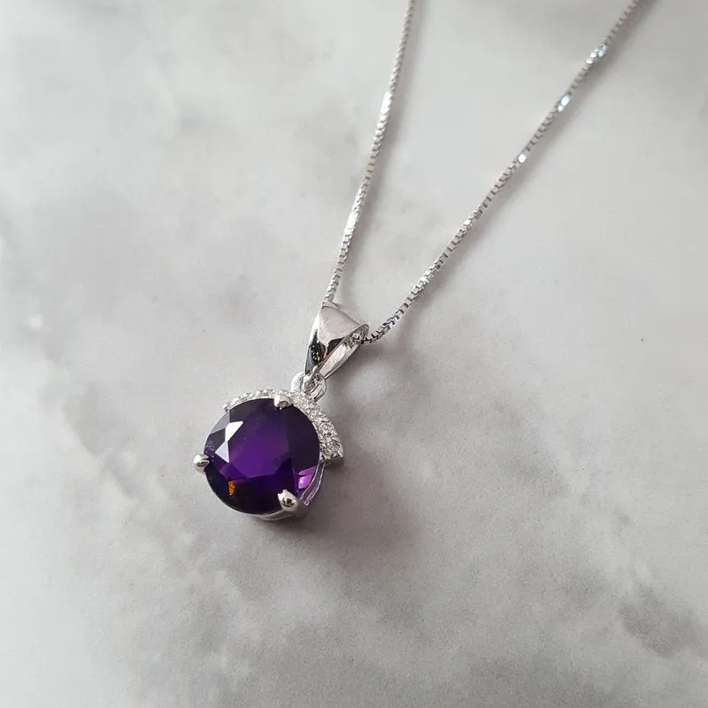 Arizona Amethyst Gold Jewelry Sunrise Pendant