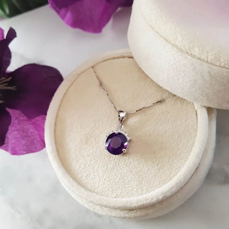 Arizona Amethyst Gold Jewelry Sunrise Pendant