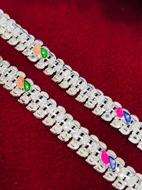Attractive Artificial Stone Alloy Designer Anklets For Women