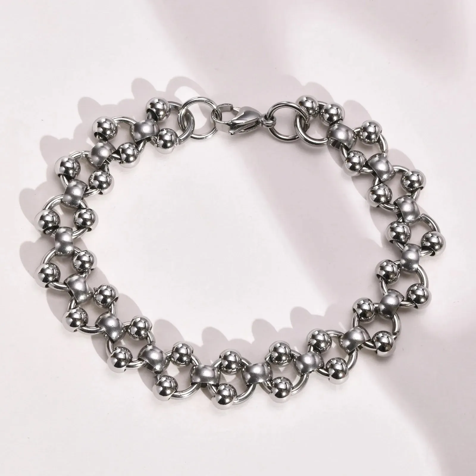 Ball Bead Link Chain Bracelet for Men