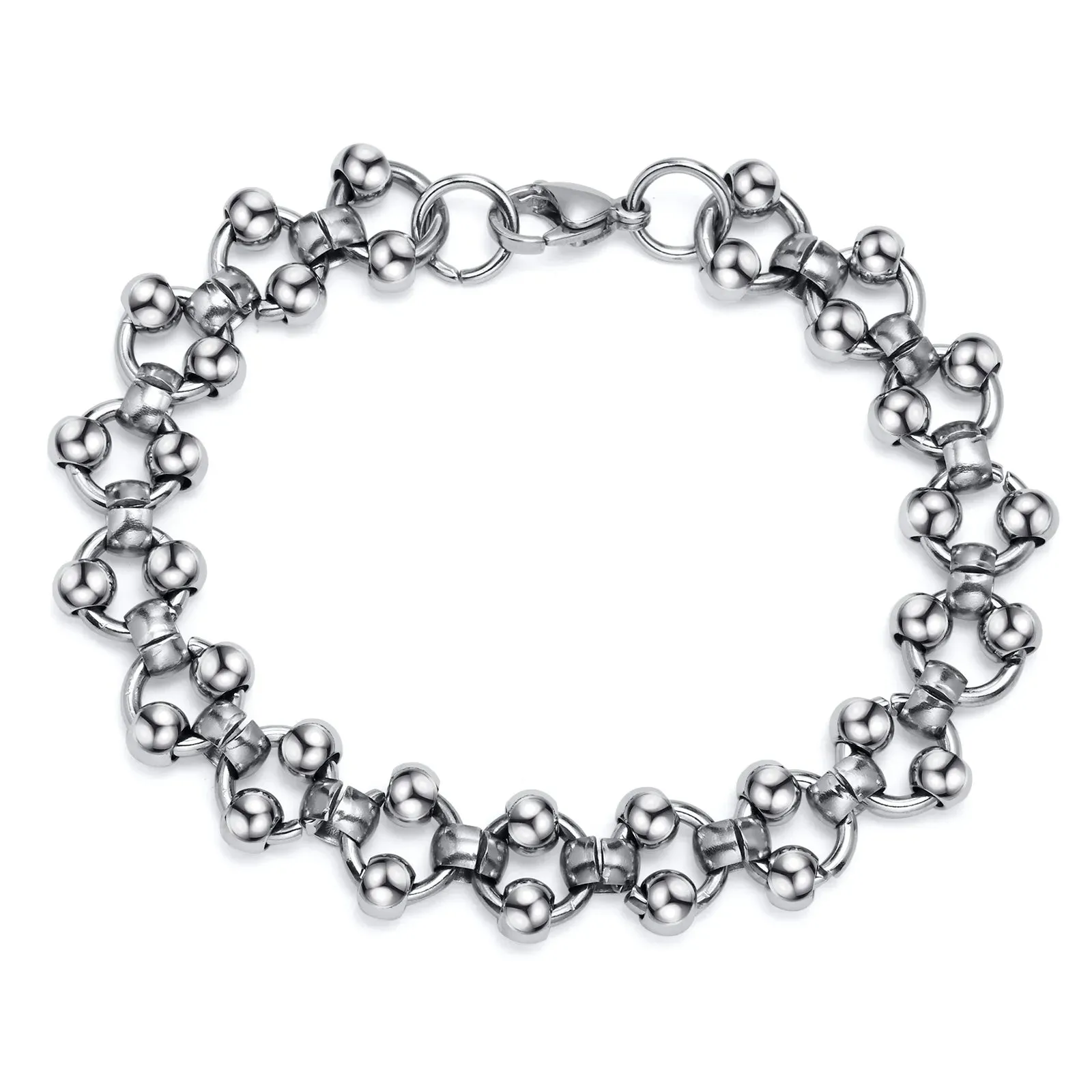 Ball Bead Link Chain Bracelet for Men