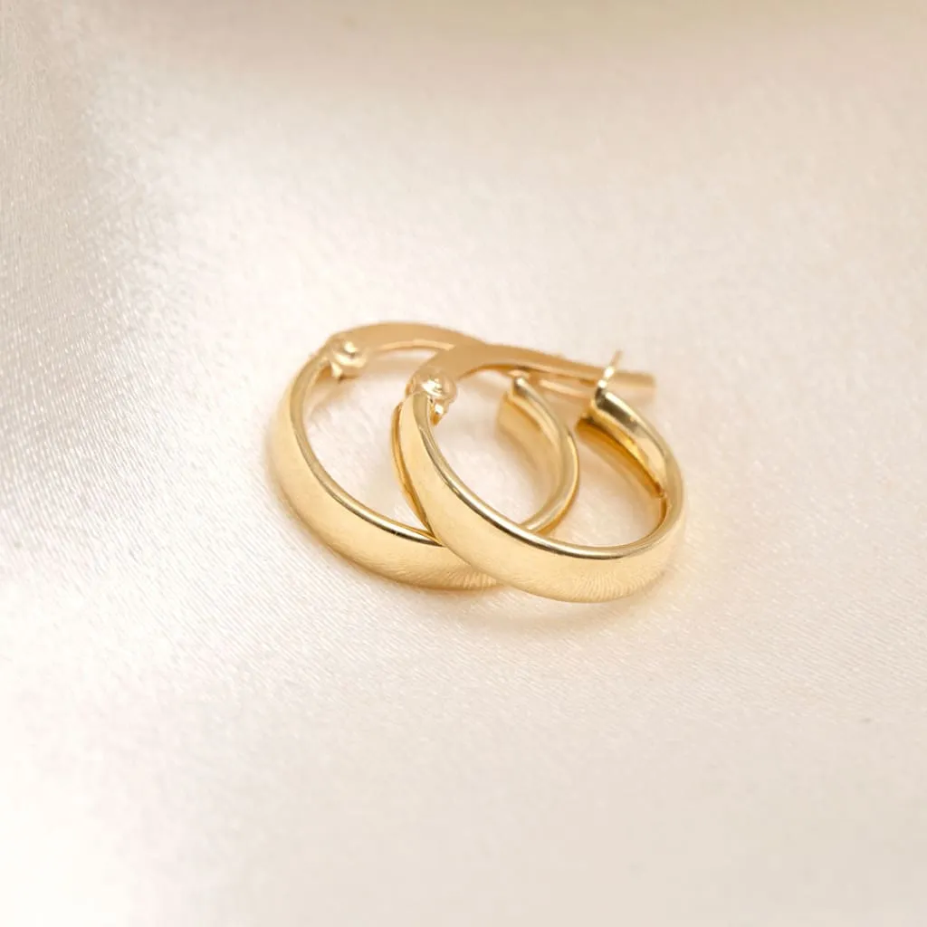 Bard Hoop Earrings - 10mm | 18ct Gold