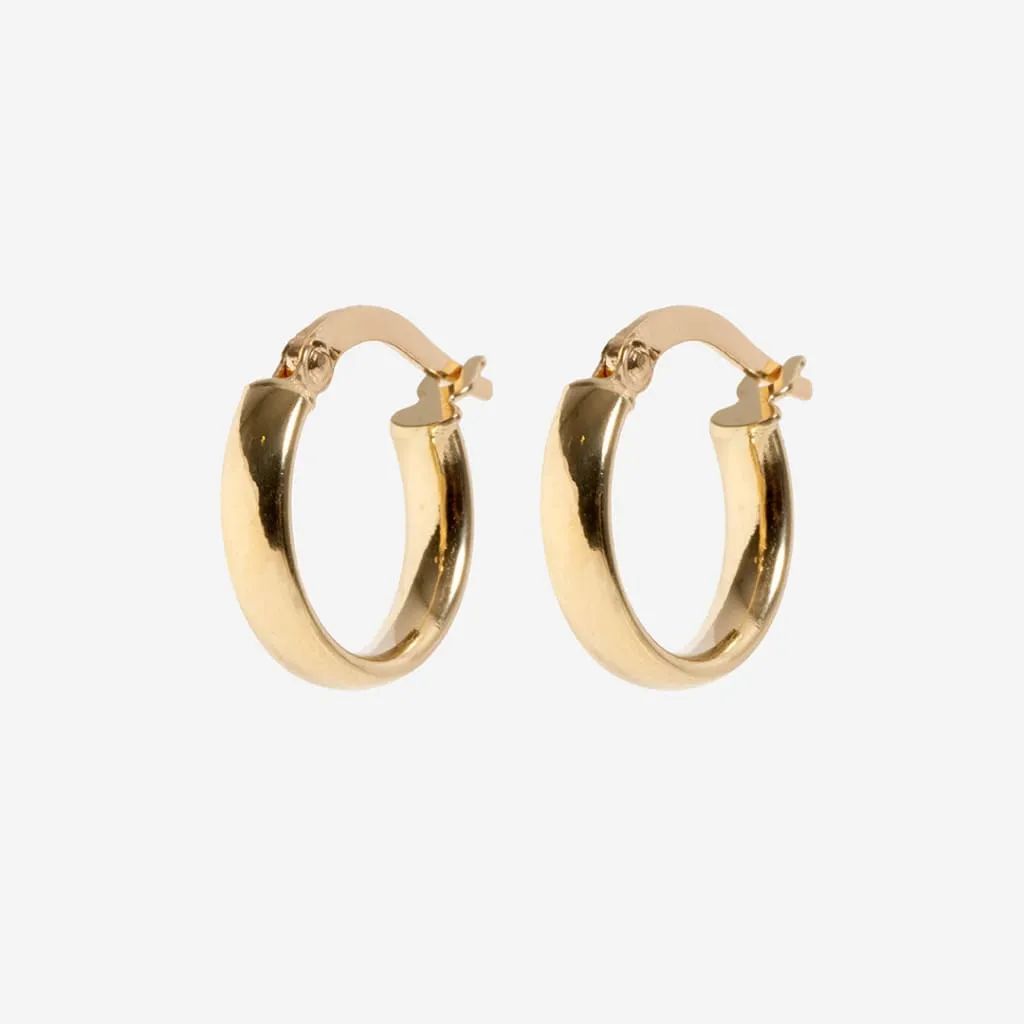 Bard Hoop Earrings - 10mm | 18ct Gold