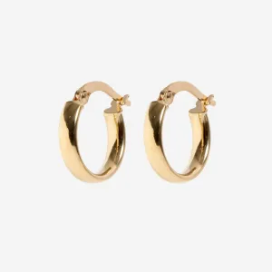 Bard Hoop Earrings - 10mm | 18ct Gold