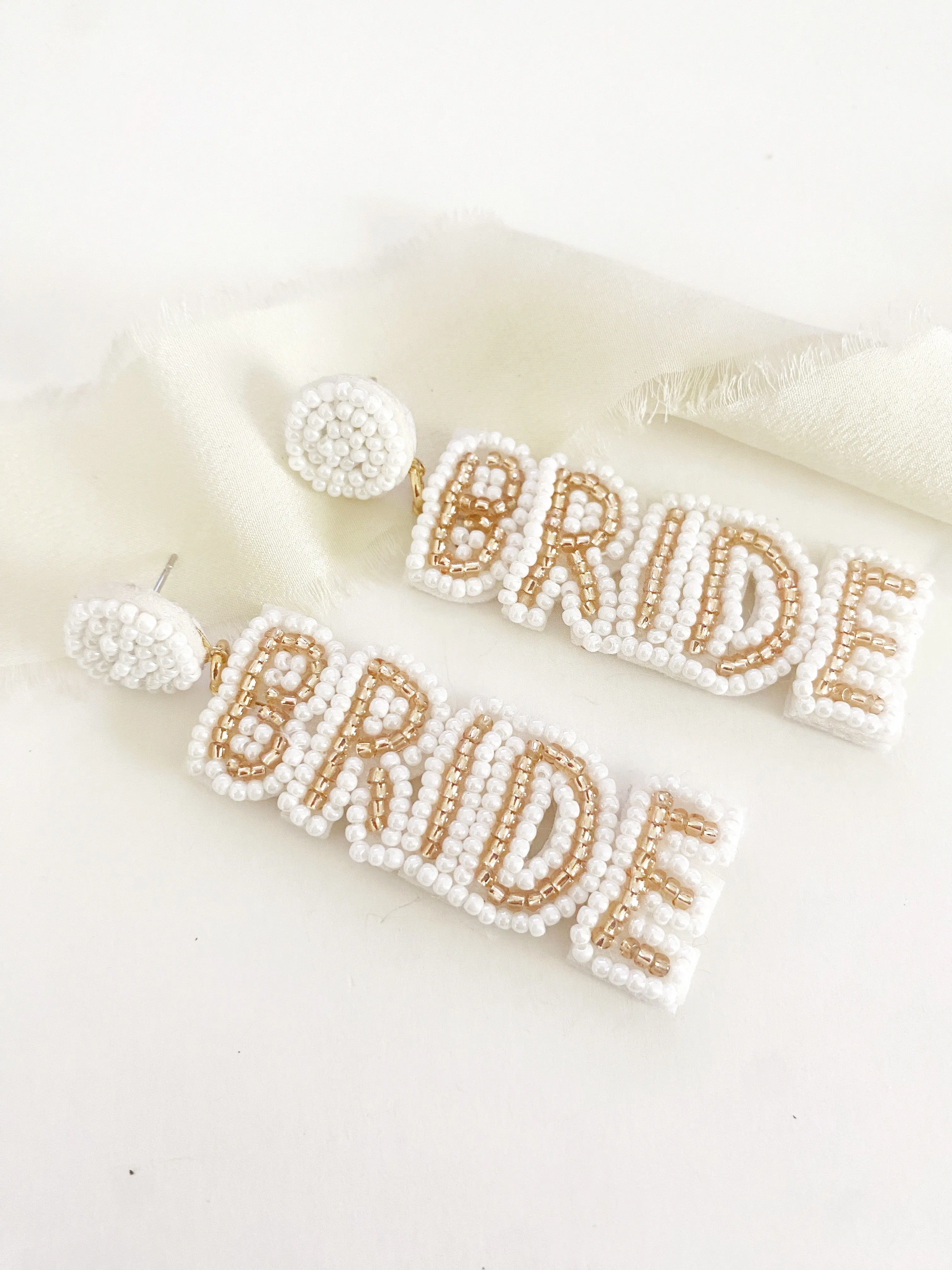 Beaded Bride Earrings