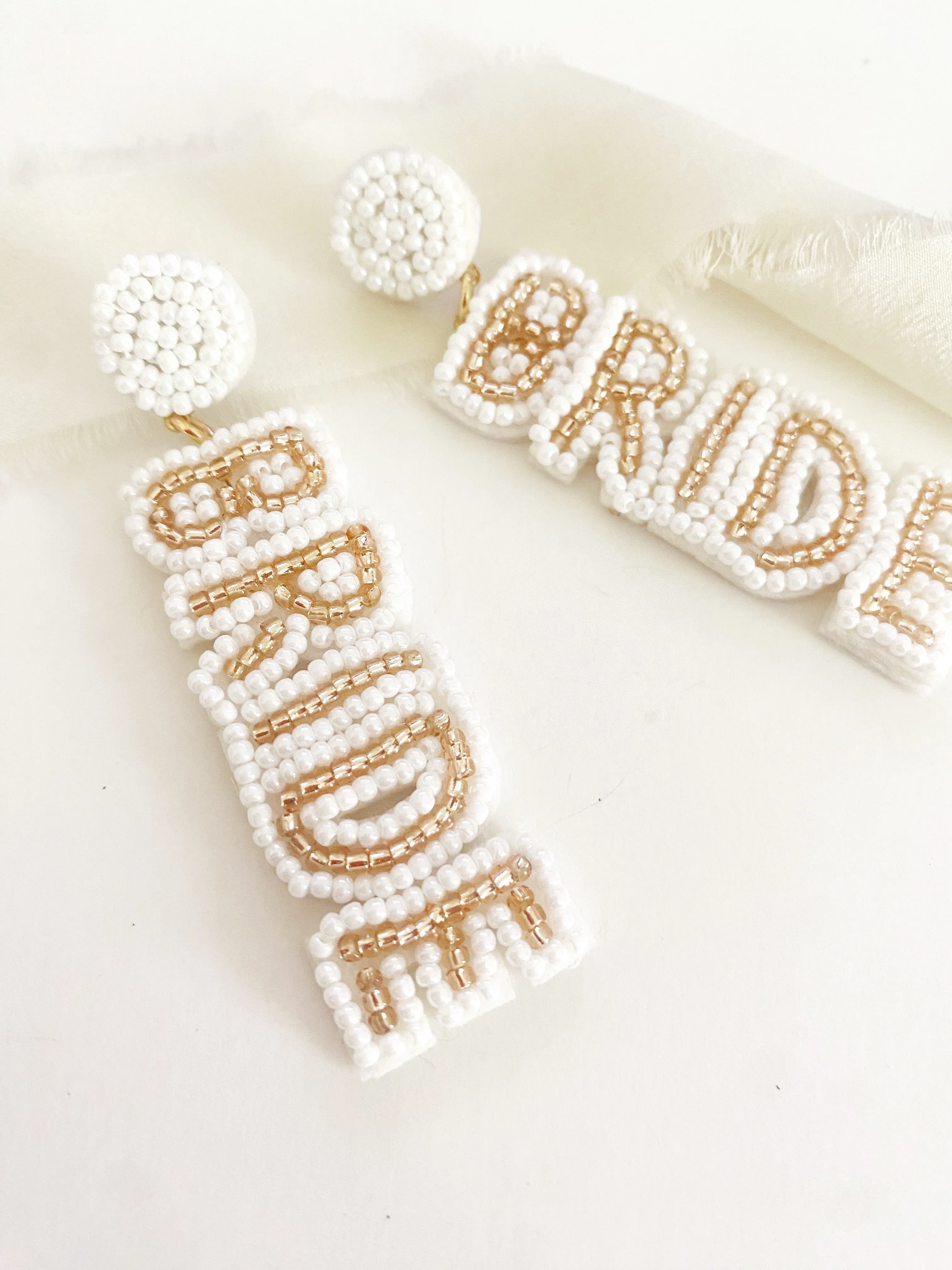 Beaded Bride Earrings