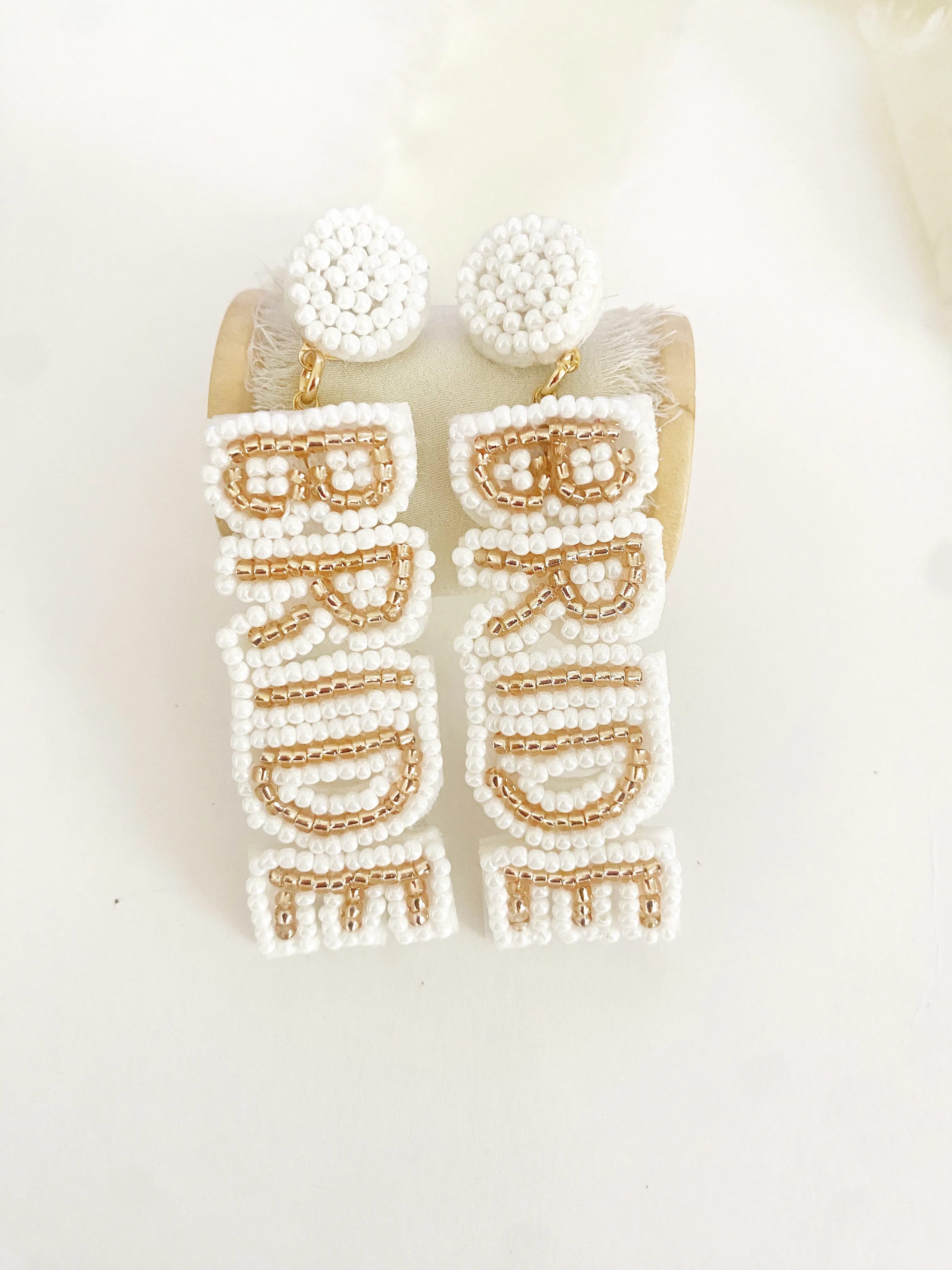 Beaded Bride Earrings