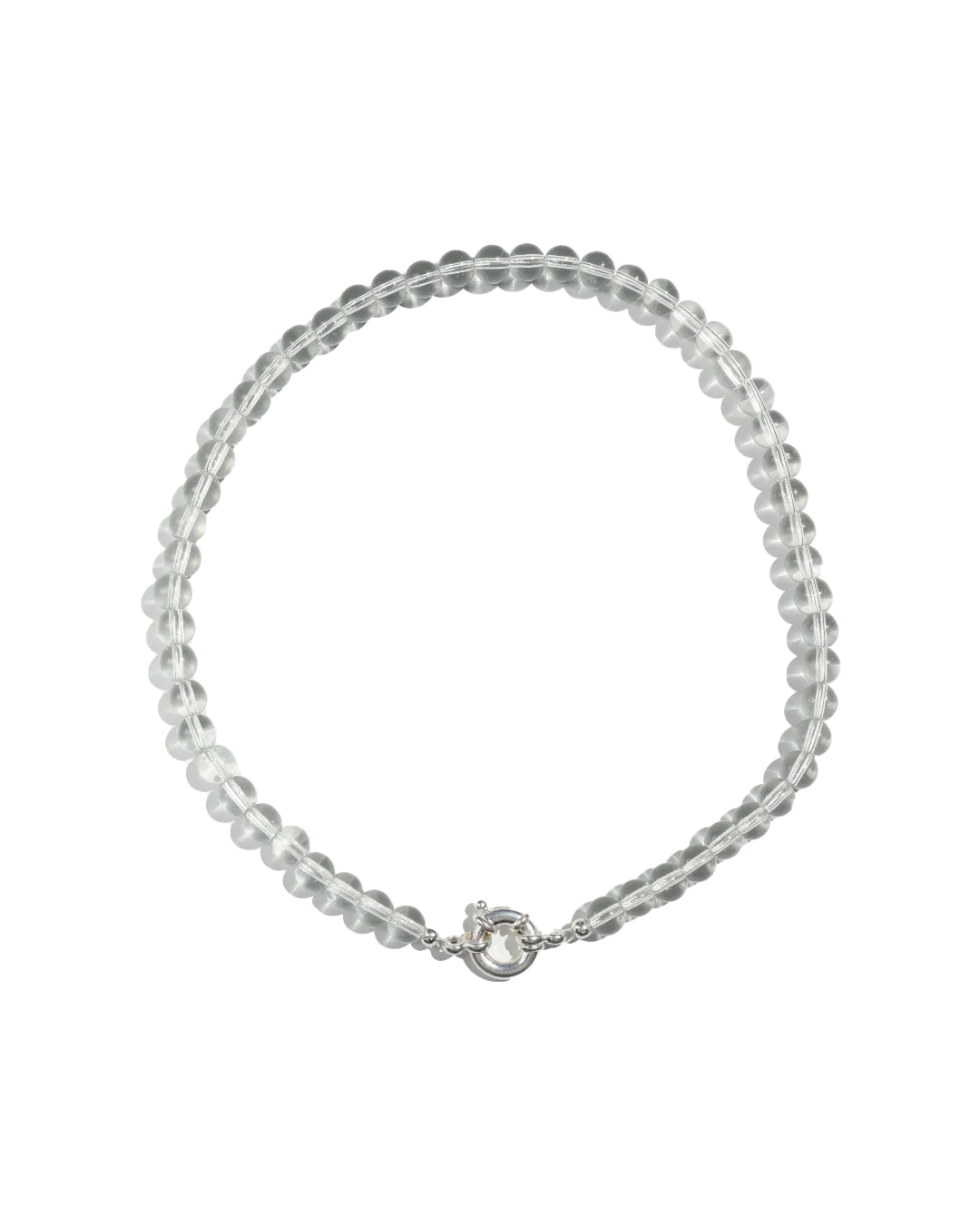 Beaded Necklace - Clear Glass Stacker