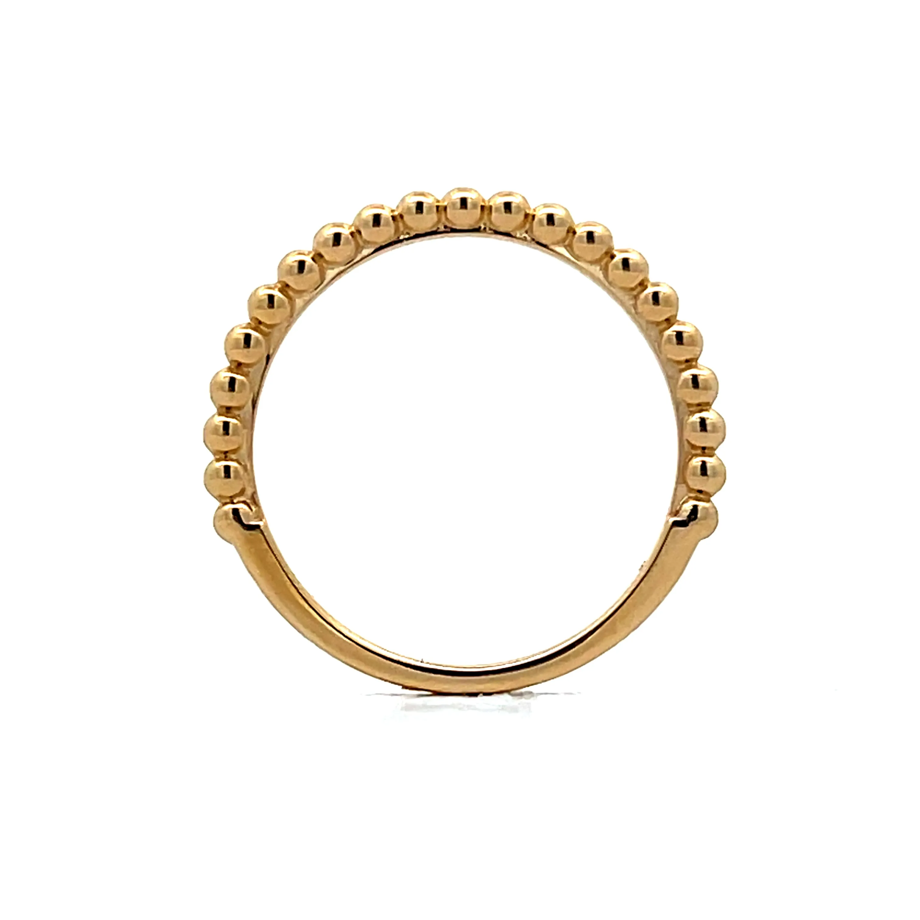 Beaded Texture Stacking Band in 14k Yellow Gold