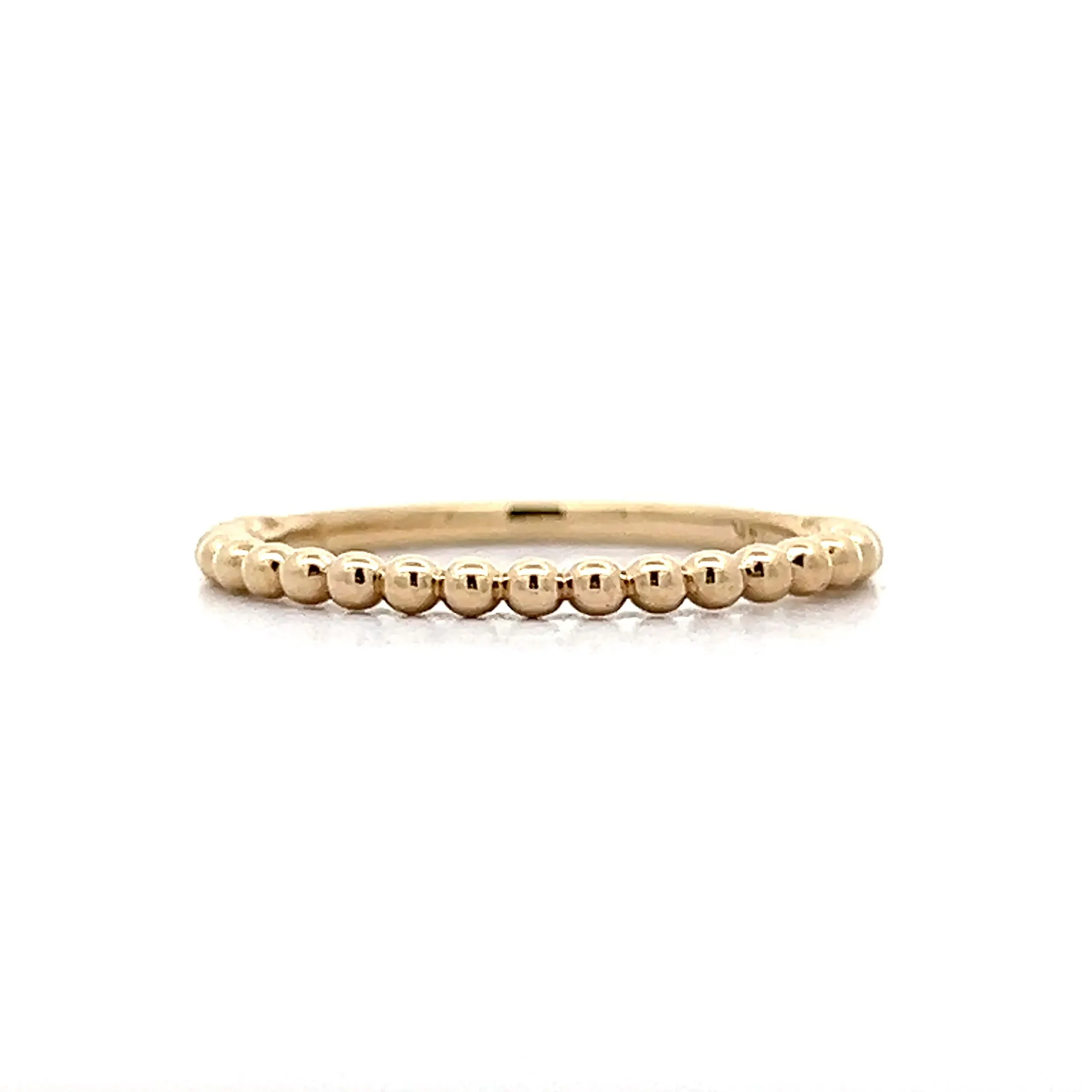 Beaded Texture Stacking Band in 14k Yellow Gold