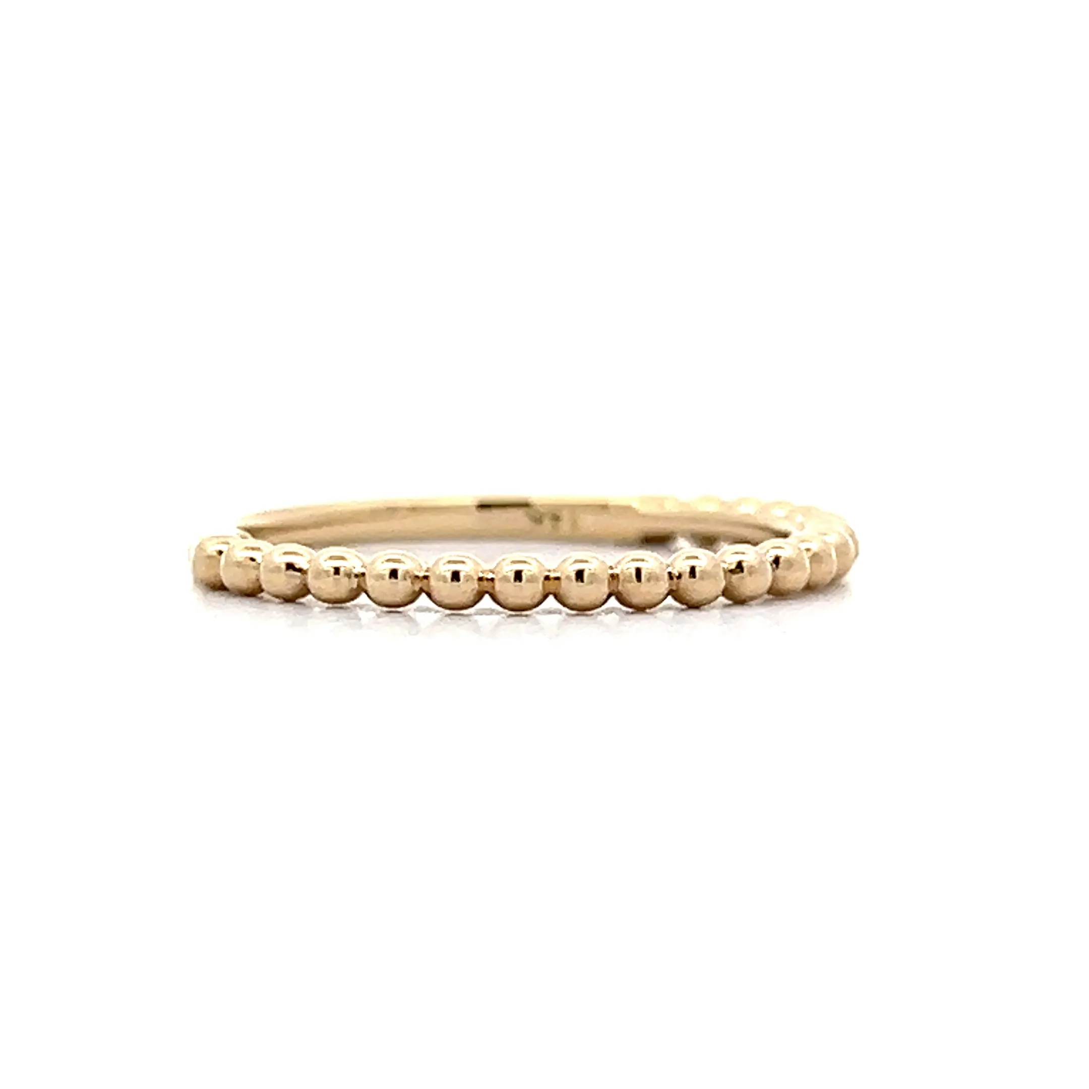 Beaded Texture Stacking Band in 14k Yellow Gold