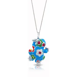 Belle Etoile Lucky Frog Pendant - Turquoise