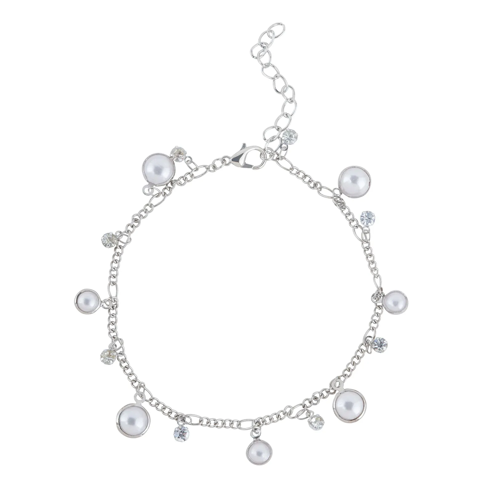 Bewitched Mariam Silver and Pearl Anklet