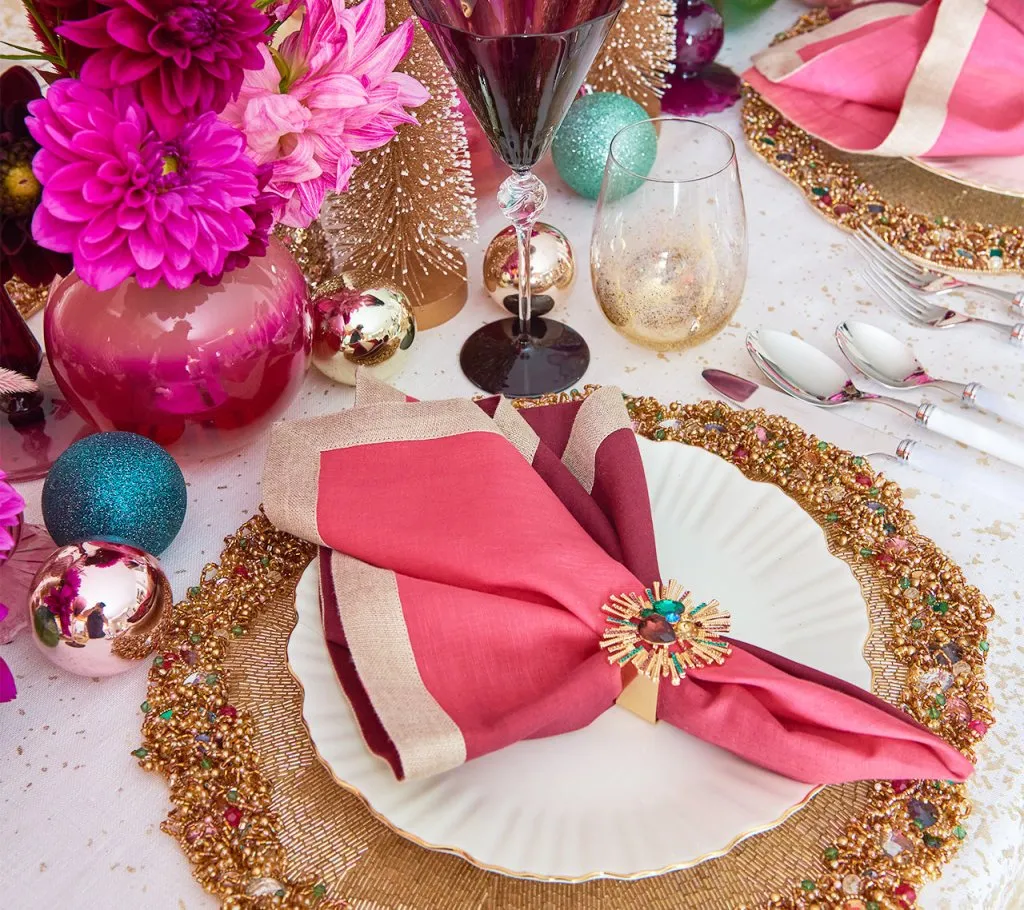 Bijoux Napkin Ring in Multi, Set of 4 in a Gift Box