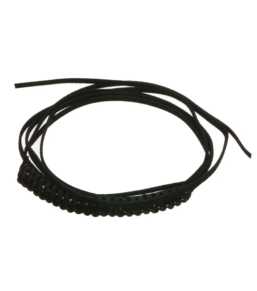 Black Suede and Ribbon Choker Necklace