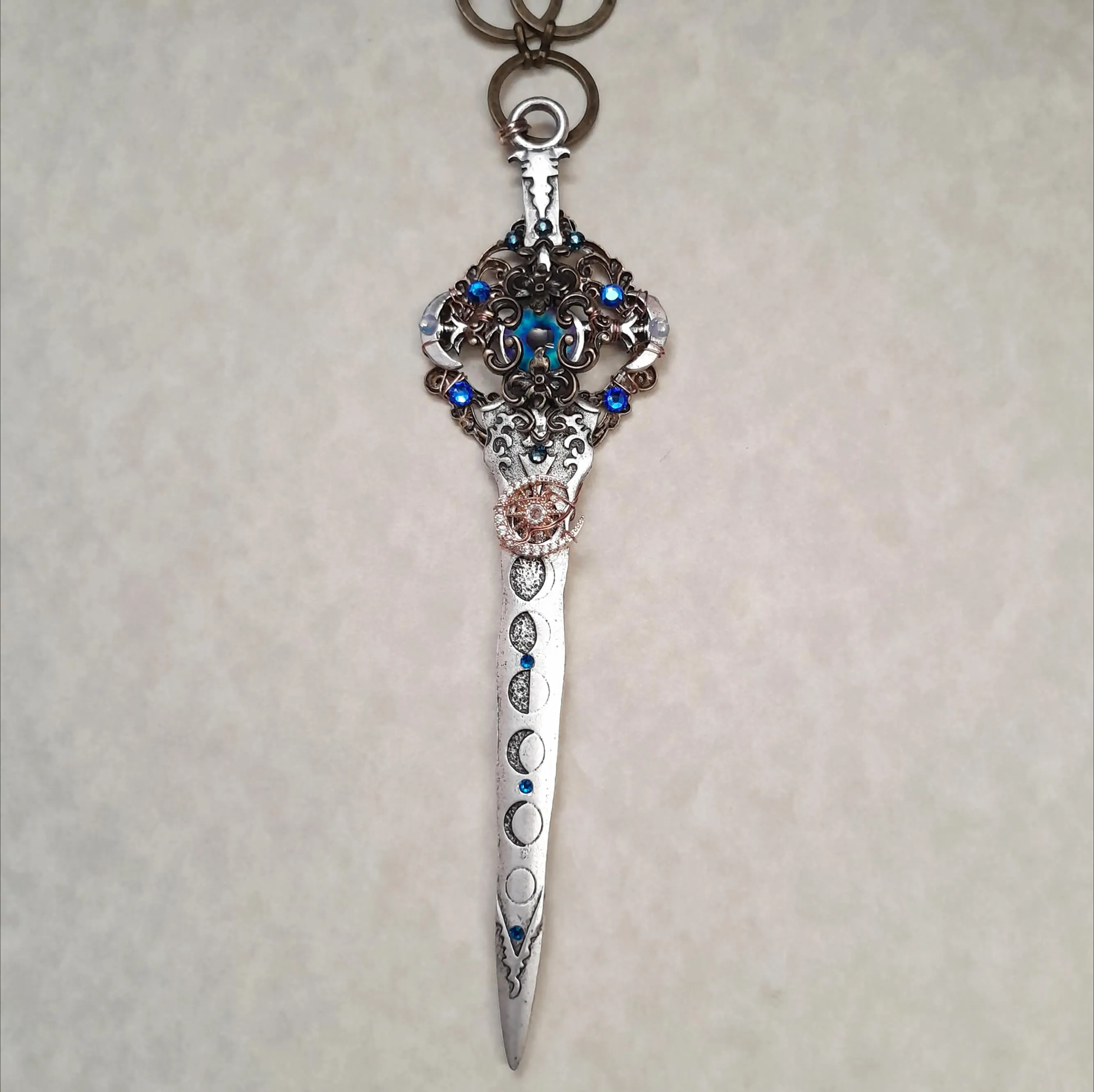 Blue Eye Sword Necklace