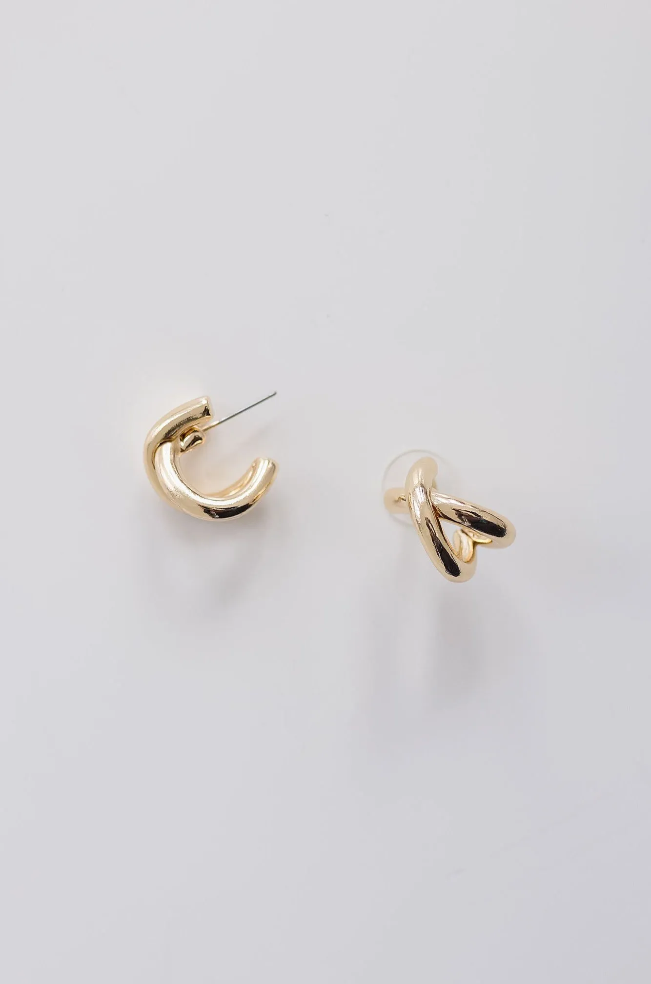Bobbi Double Stacked Hoop Earrings Gold