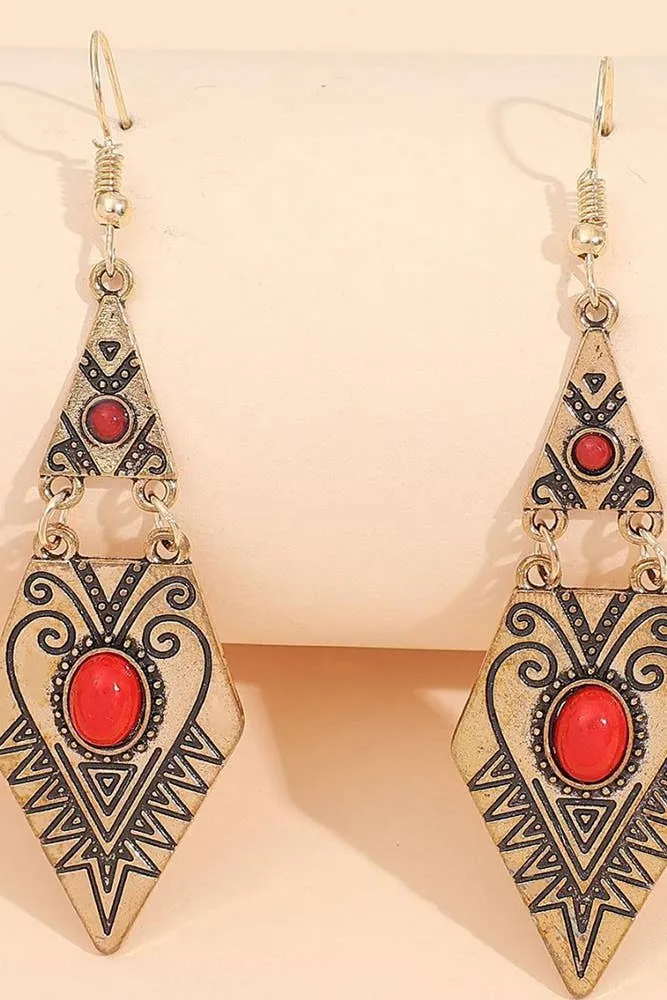 Boho Diamond Gold Earrings