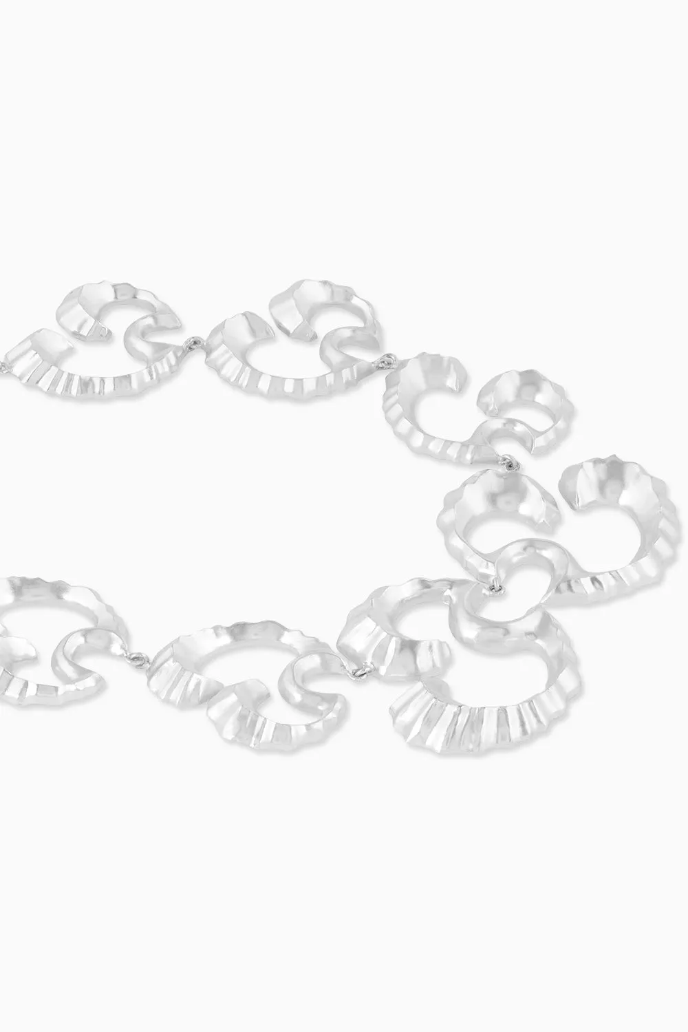 Bold Coral Silver Statement Choker