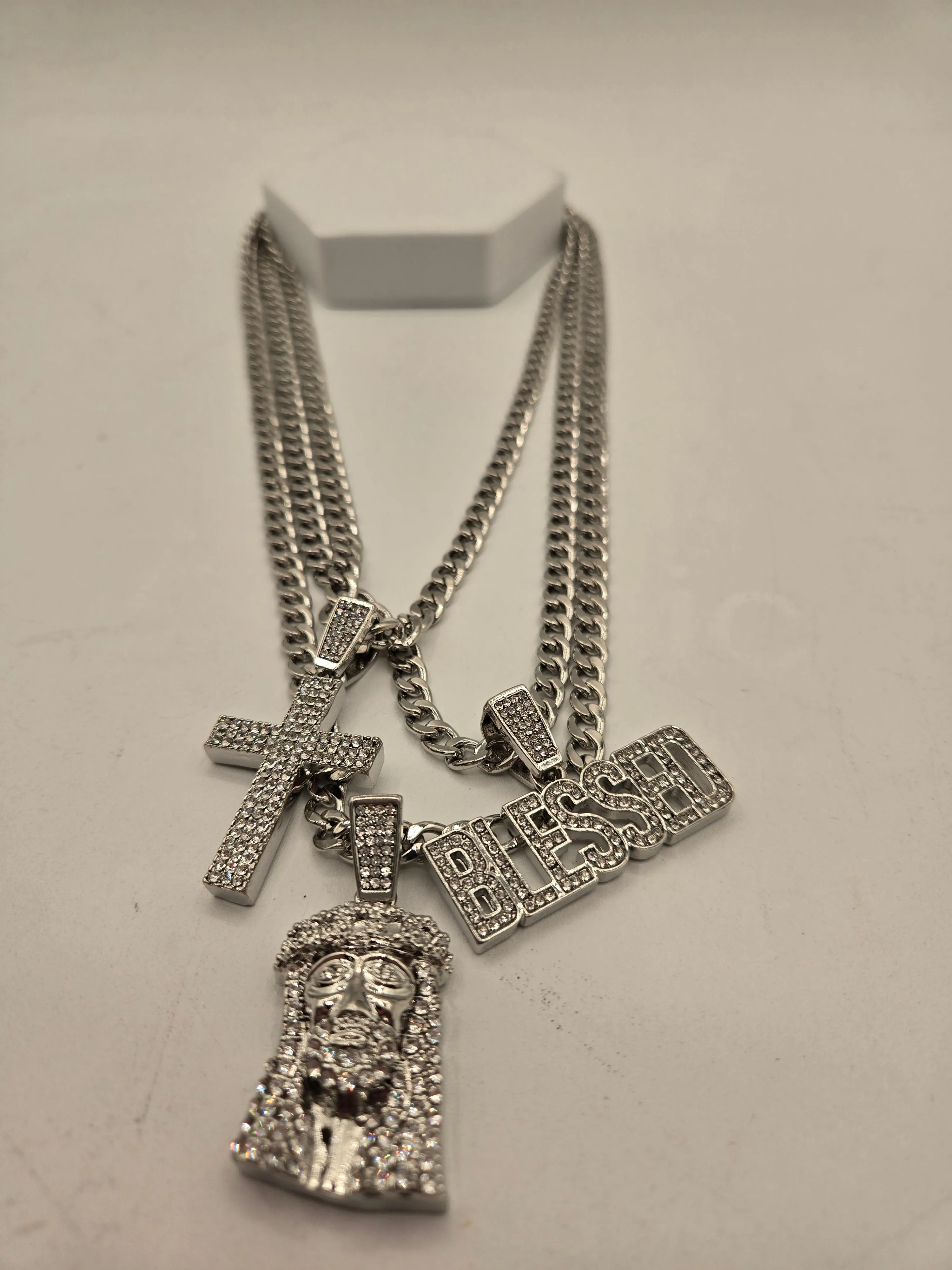 Bold Essence 3-Piece Mens Necklaces