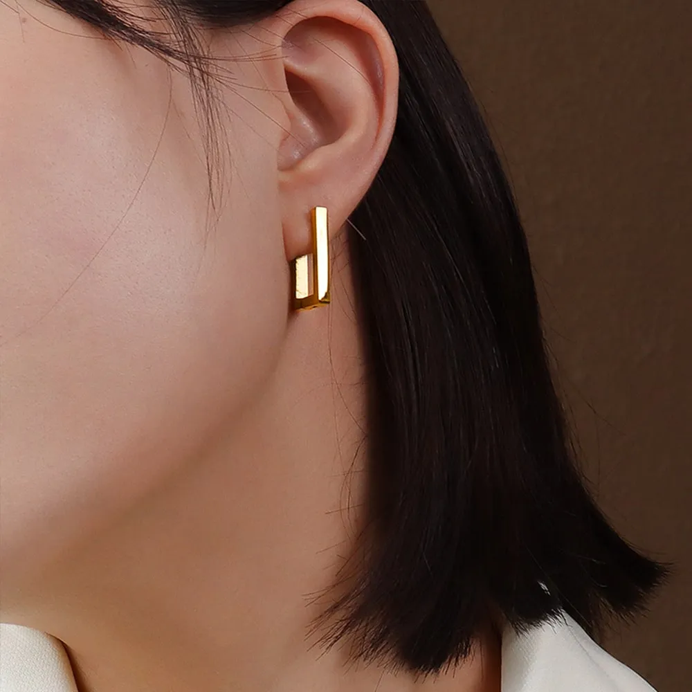 Boxed 3 Pairs of Stylish Earrings Set in Tri-Tone Gold
