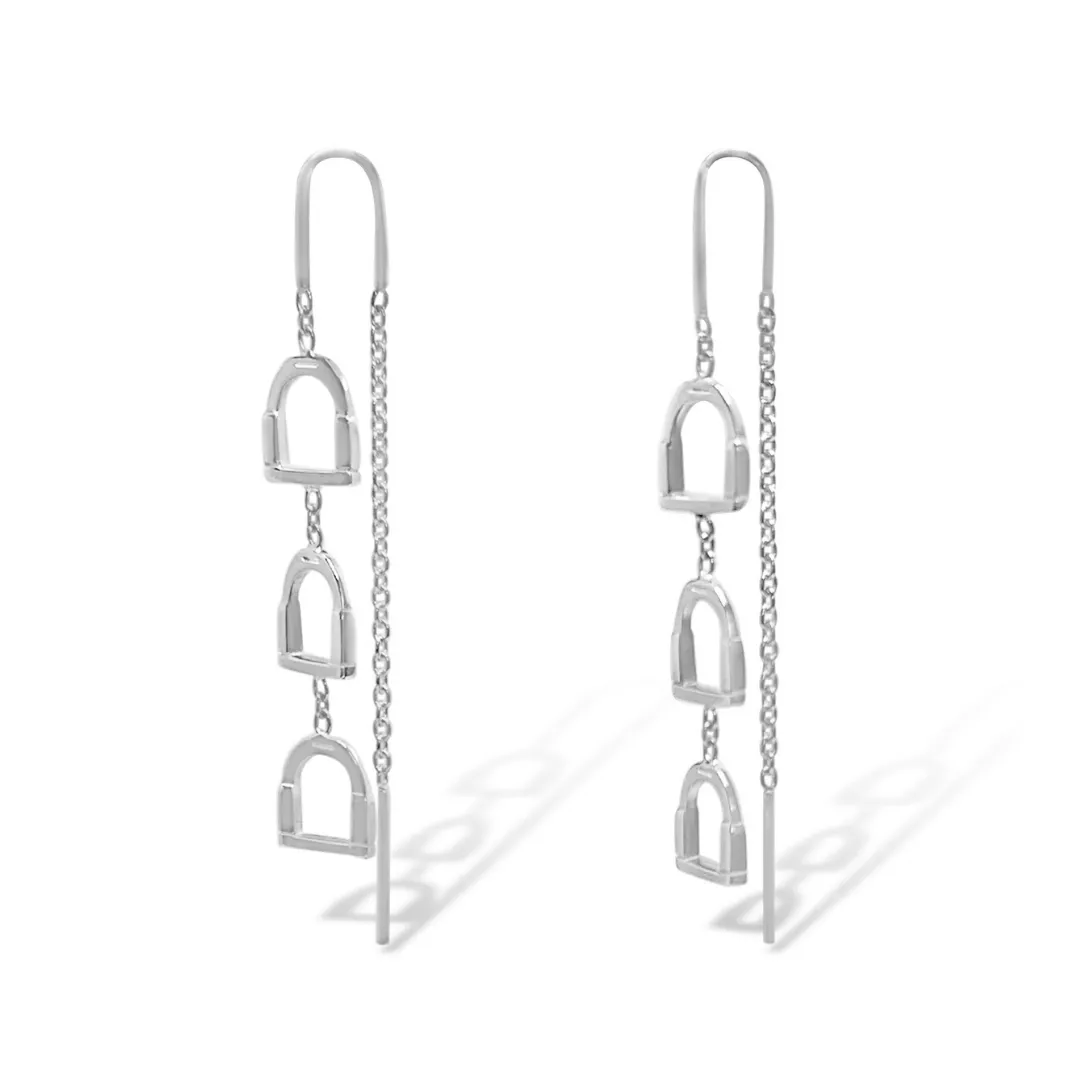 Breeze Stirrup Thread Earrings W/S