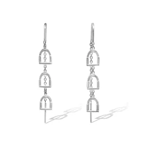 Breeze Stirrup Thread Earrings W/S