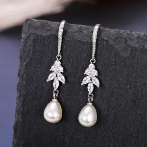 Bridal Imitation Pearl Earrings for Wedding Modern