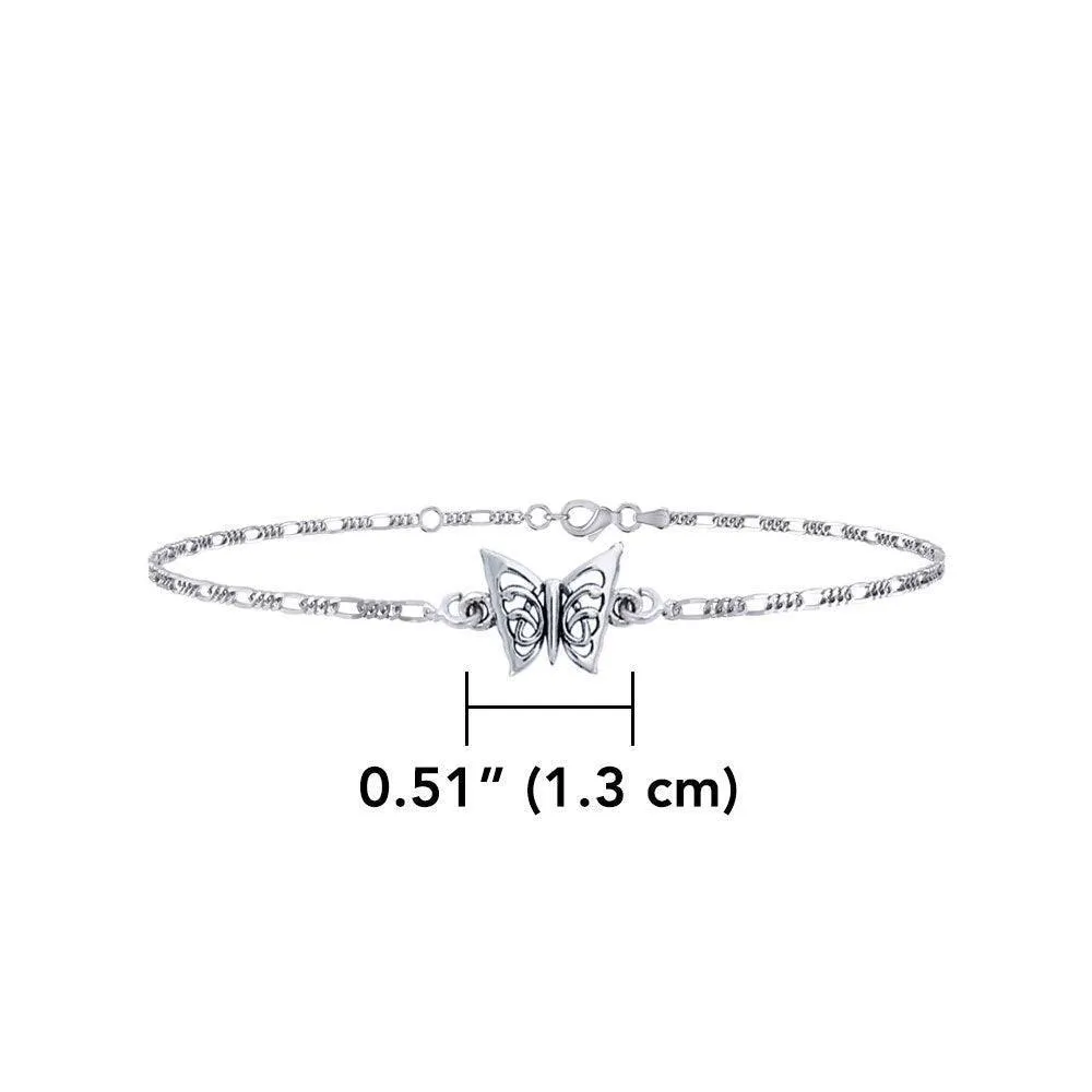 Butterfly Sterling Silver Anklet TAL037