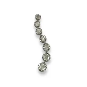 Cascading Diamonds Pendant in 10K white gold
