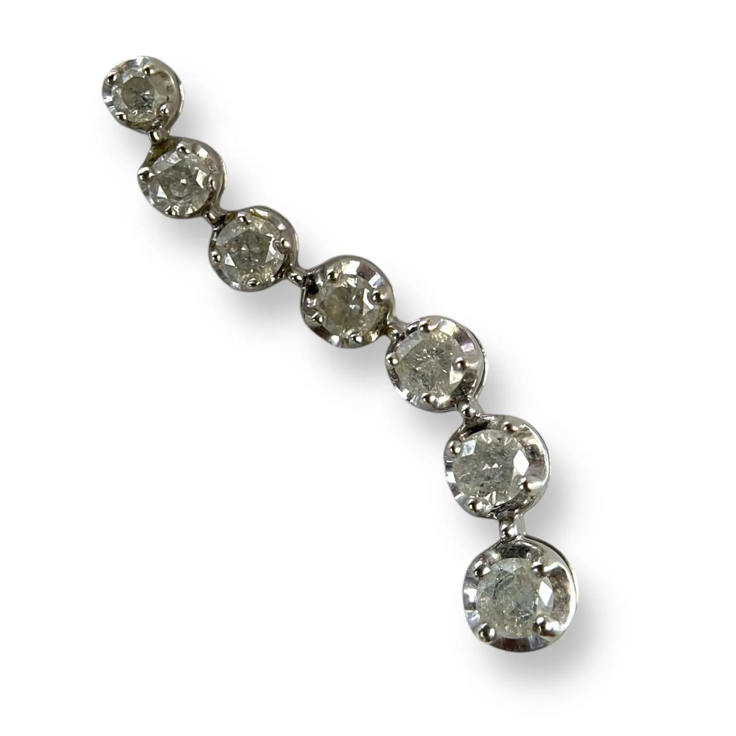 Cascading Diamonds Pendant in 10K white gold