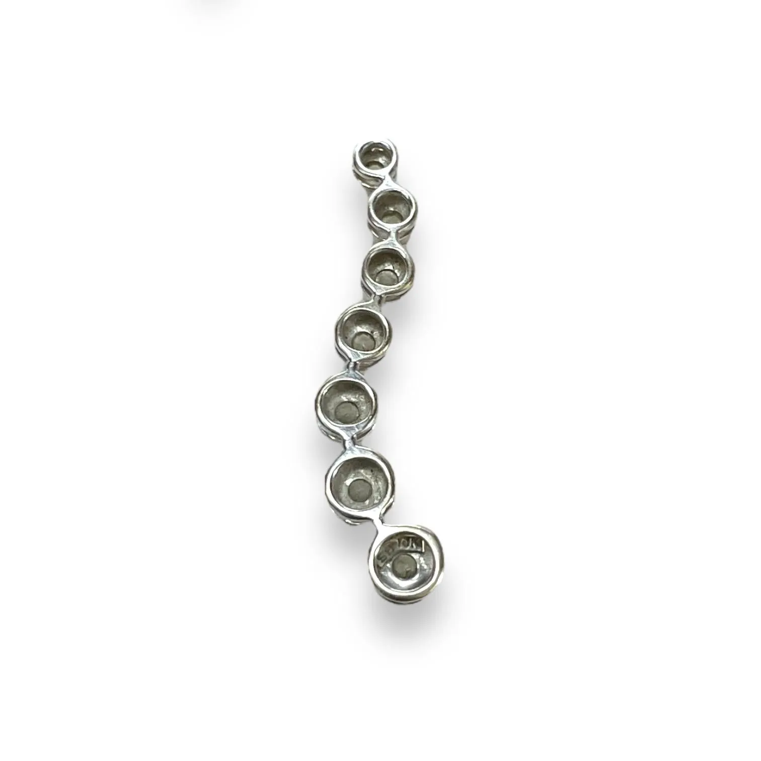 Cascading Diamonds Pendant in 10K white gold