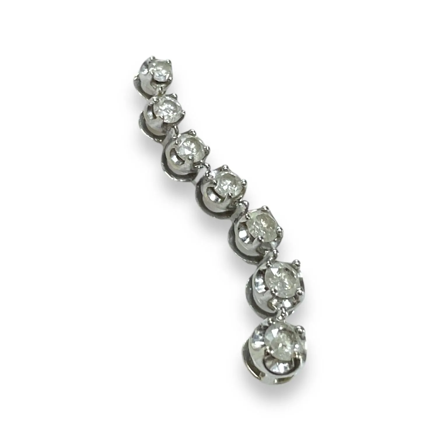 Cascading Diamonds Pendant in 10K white gold