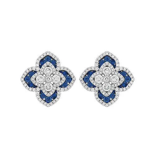 Charles Krypell Pastel Collection Shining Star Sapphire & Diamond Earrings