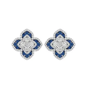 Charles Krypell Pastel Collection Shining Star Sapphire & Diamond Earrings