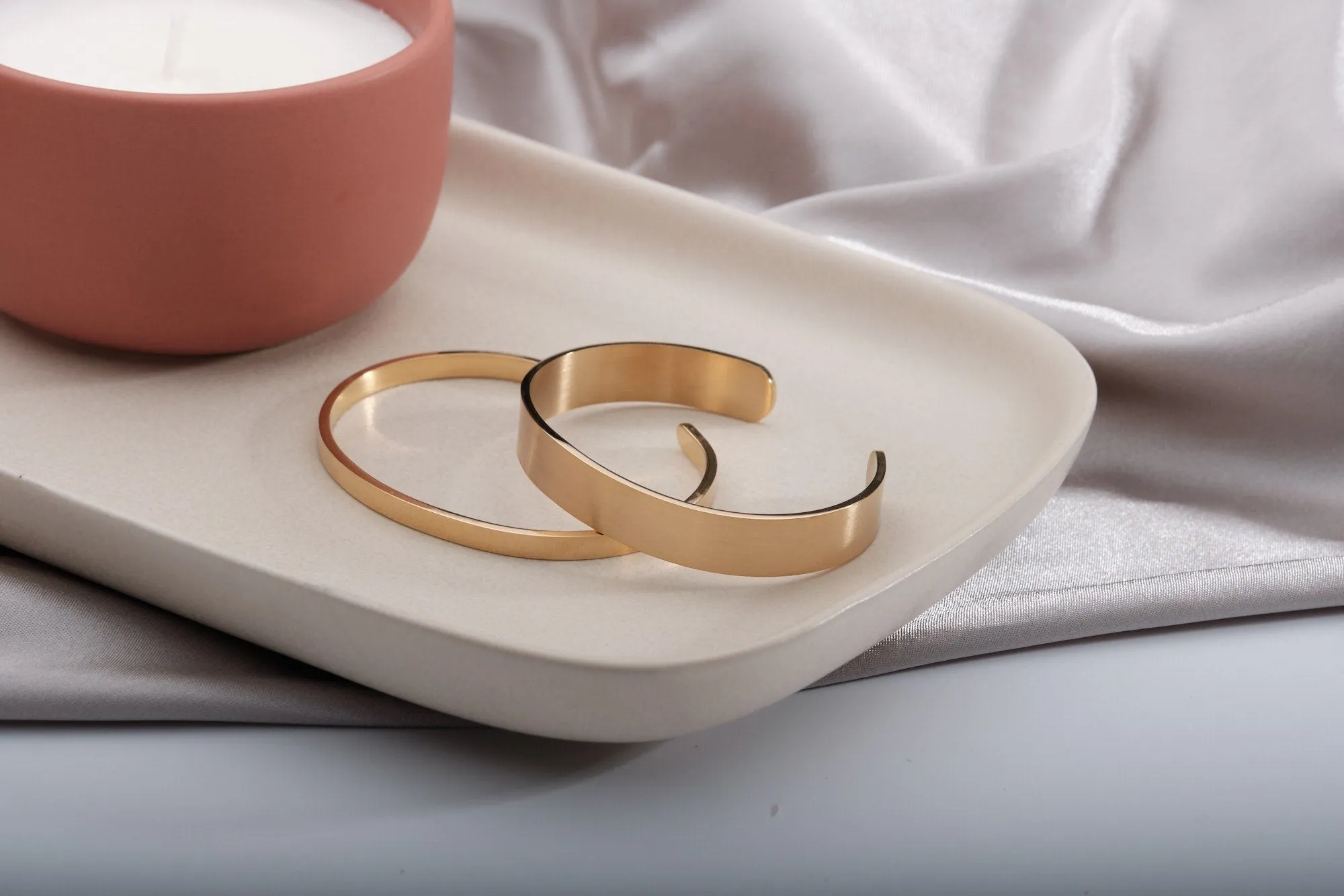 Classic Open Cuff Bangle Bracelet Gold Matte Bangle for Women Plain Bangle Open Cuff bracelet, Non Tarnish Stackable cuffs Stacking Bangle